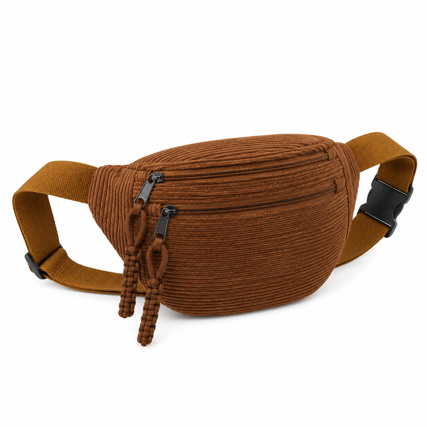 Petra | Bolsa de Ombro em Veludo Cotelê