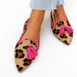 Alyssa - Sapatilha de Leopardo com Borla e Decote Baixo