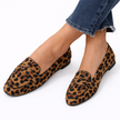 Azariah - Mocassim de Bico Redondo com Padrão de Leopardo