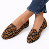 Azariah - Mocassim de Bico Redondo com Padrão de Leopardo