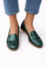 Clarisse - Mocassim de Textura de Crocodilo com Tira Frontal