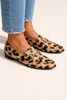 Eloise - Mocassim de Leopardo com Bridão e Salto Baixo