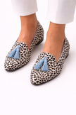 Gwenn - Mocassim Padrão Animal com Borla Dupla