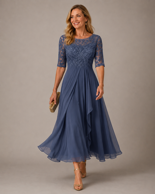 Mirela | Vestido Midi de Renda