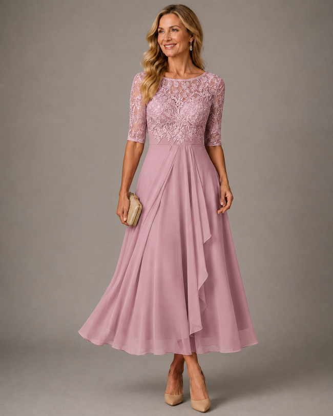 Mirela | Vestido Midi de Renda