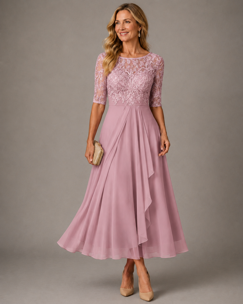 Mirela | Vestido Midi de Renda