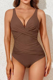 Maiô Feminino Escultor – Decote em V Drapado, Efeito Emagrecente