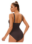 Maiô Feminino Modelador – Decote em V com Drapê Afinador