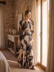 Cecília | Vestido Maxi Estampado de Elegância Natural