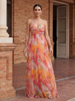 Julieta | Vestido Maxi Floral com Decote Cruzado