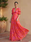 Valentina | Vestido Maxi Floral de Caimento Elegante