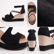 Heloísa – Sandálias de cunha em estilo espadrille