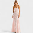 Vestido maxi em renda floral feminino