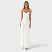 Vestido maxi em renda floral feminino