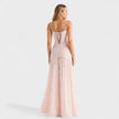 Vestido maxi em renda floral feminino