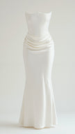 Vestido comprido com corpete feminino