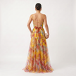 Helena | Vestido de Gala em Tule com Estampado Aguarela