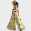 Conjunto Fluido Impresso Lírio Elegante