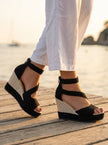 Heloísa – Sandálias de cunha em estilo espadrille