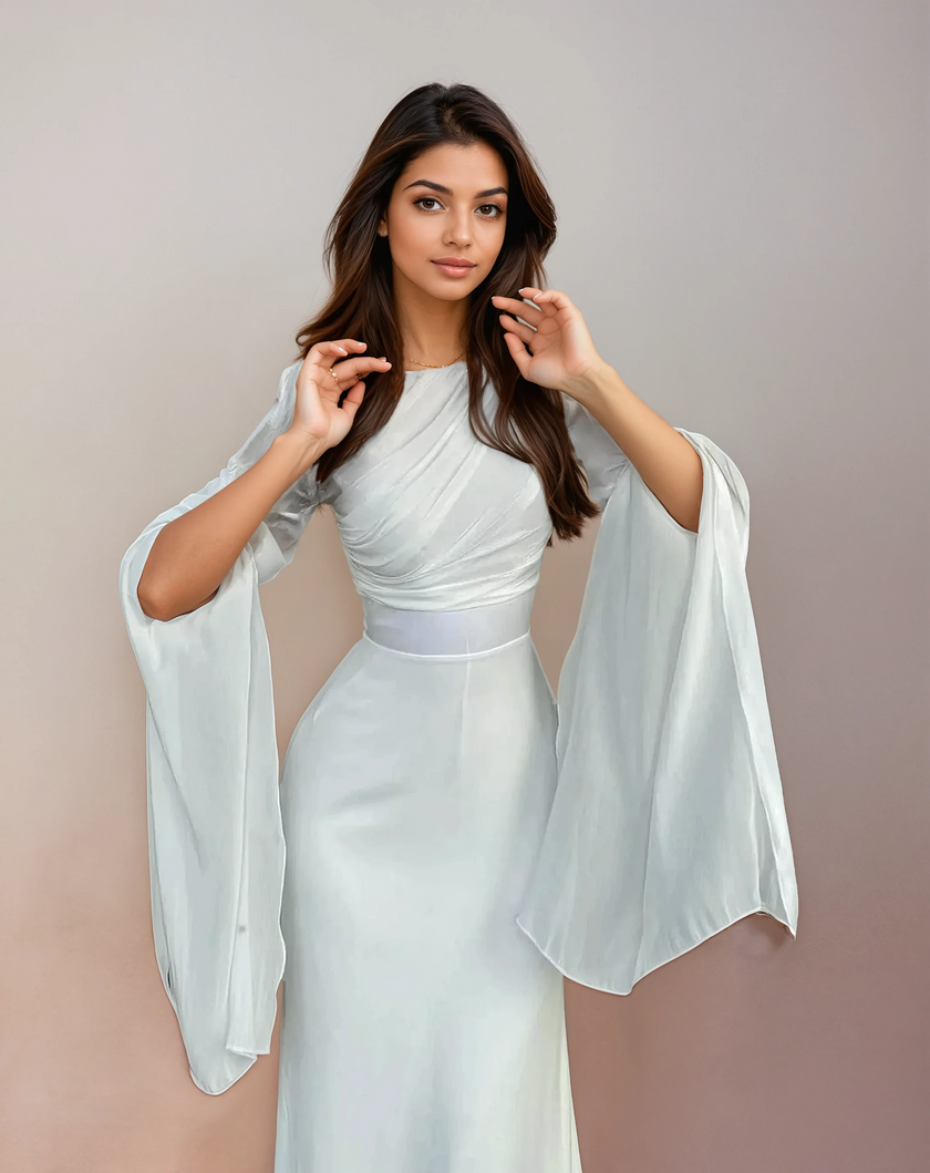 Vestido Longo de Cetim feminino