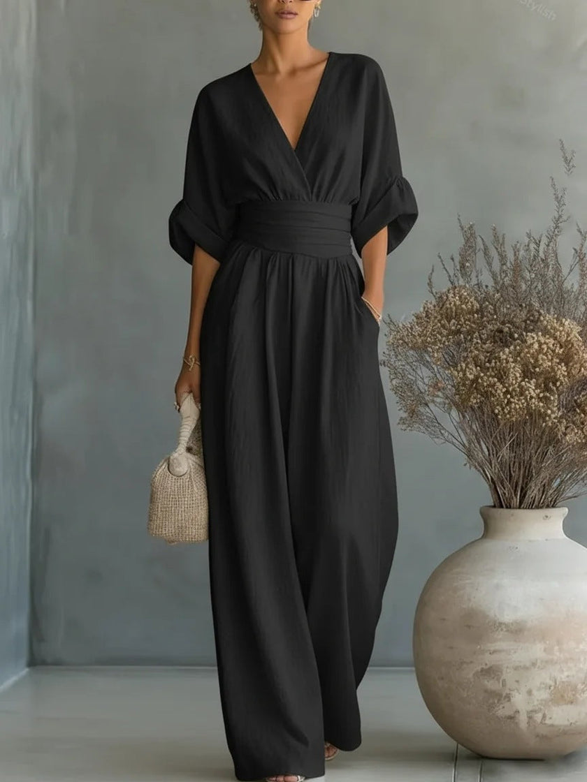 Bianca | Vestido Maxi Envolvente de Caimento Fluido