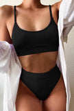 Biquíni com Top de Faixa e Calça Alta