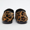 Adrianna - Mocassim de Leopardo com Bico Quadrado e Bridão