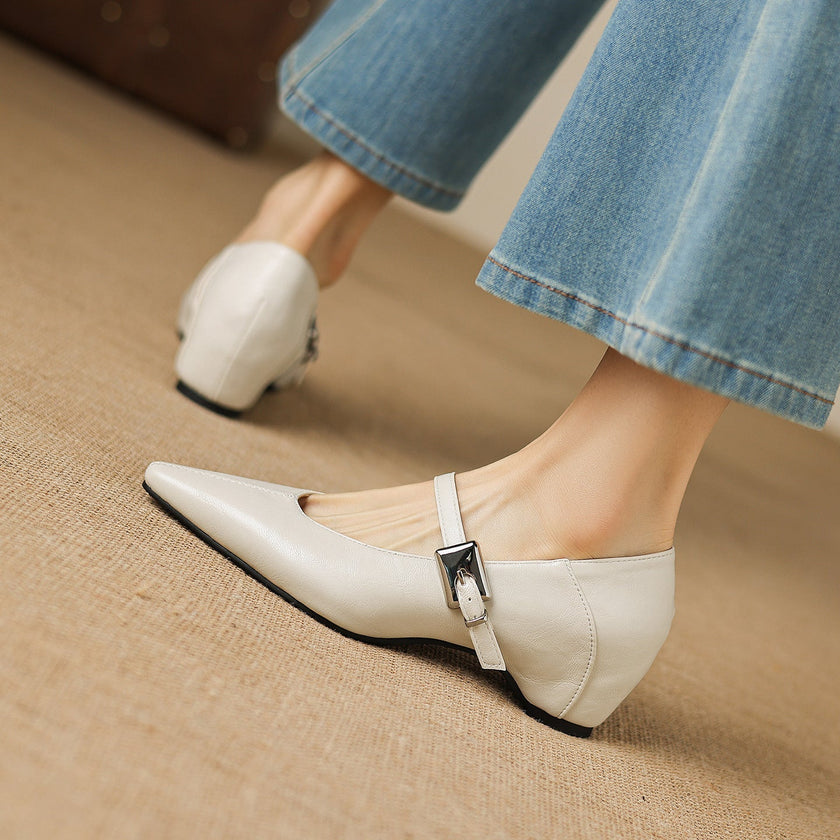 Tamsin | Ballerina Mary Jane com Ponta Fina