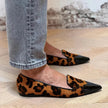Avera - Sapatilha de Leopardo com Ponta Envernizada