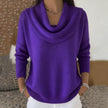 Julia — Camisola com gola drapeada