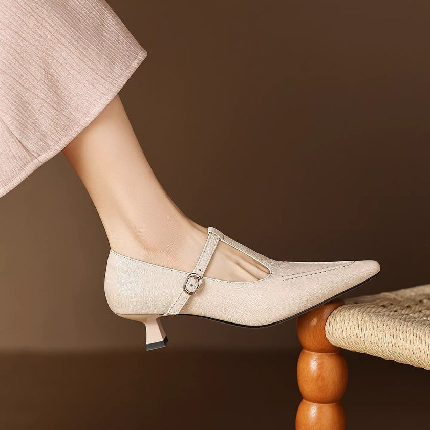 Tirea | Sapatos de salto em couro verdadeiro