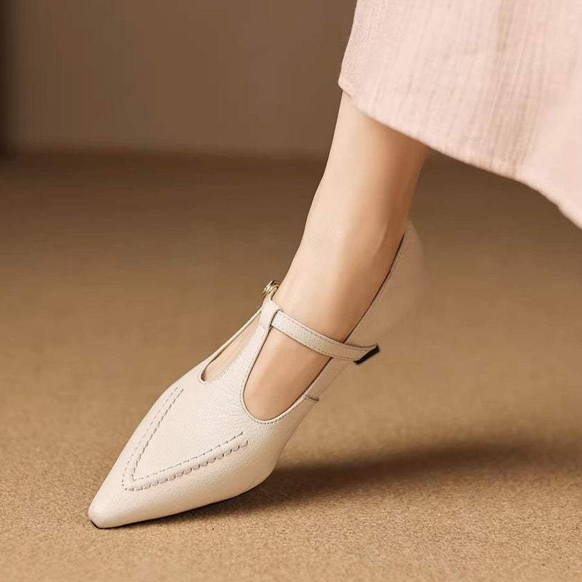 Tirea | Sapatos de salto em couro verdadeiro
