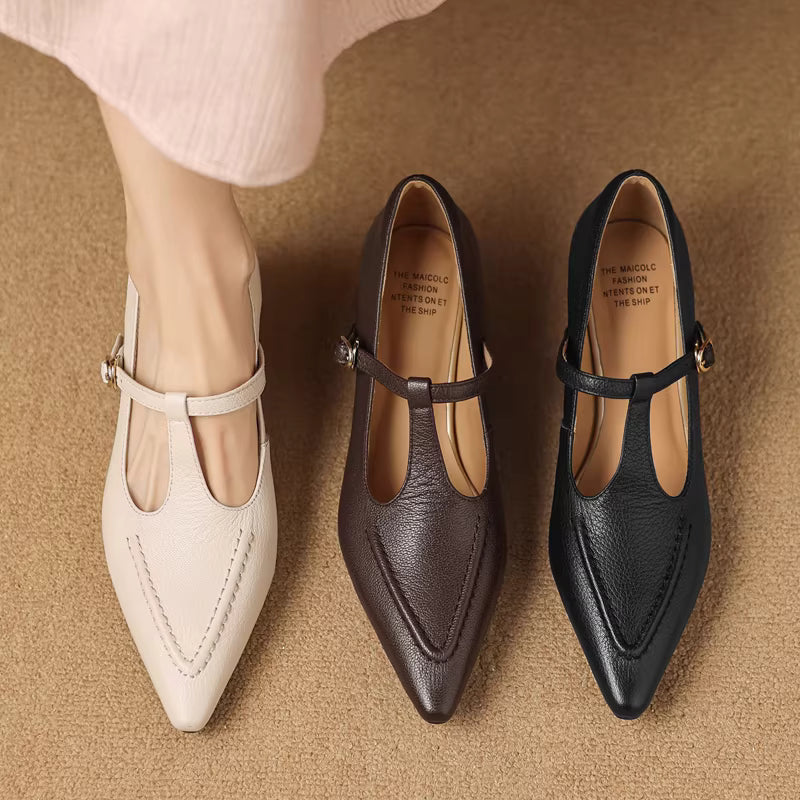 Tirea | Sapatos de salto em couro verdadeiro
