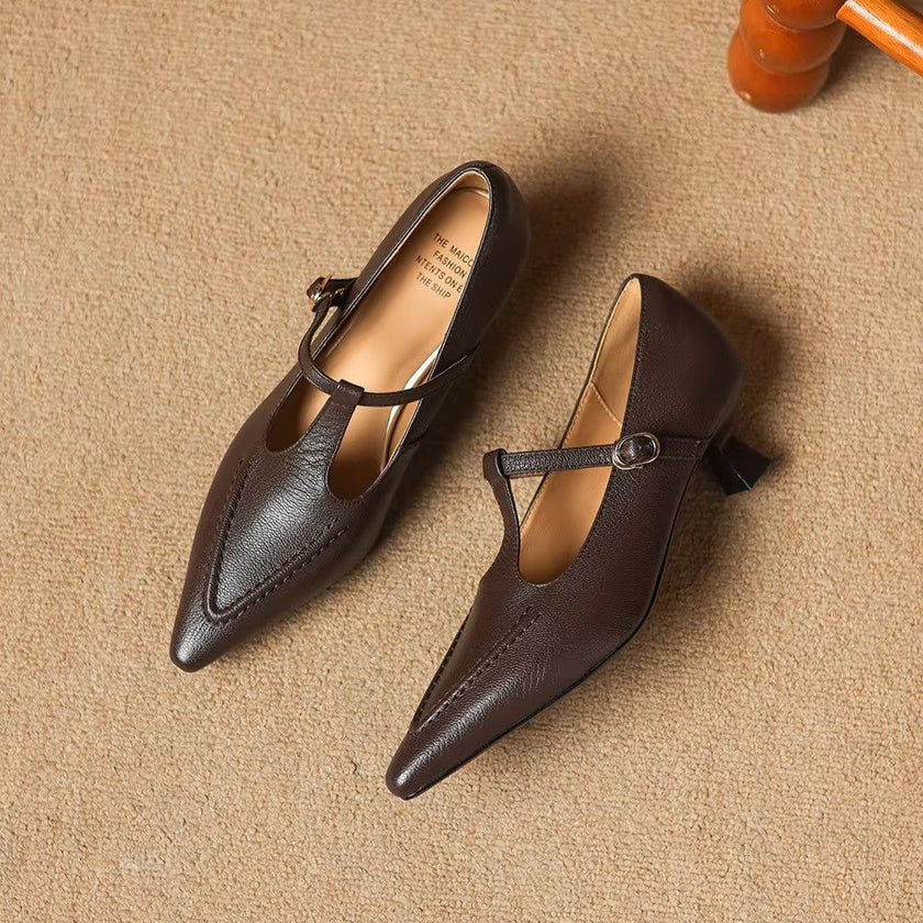 Tirea | Sapatos de salto em couro verdadeiro
