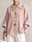 Isadora | Cardigan Longo com Grandes Botões Metálicos