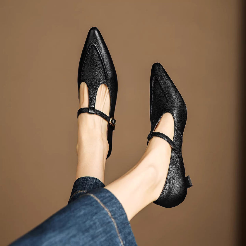 Tirea | Sapatos de salto em couro verdadeiro
