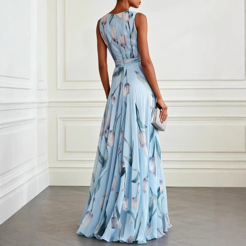 Íris – Vestido Maxi Floral Elegante