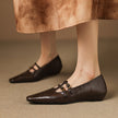 Ceyla | Sapatos planos Mary Jane de dupla alça com perfurações