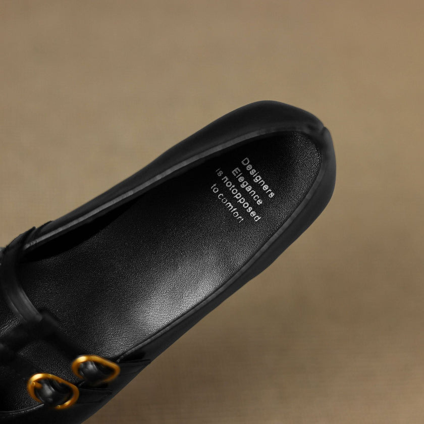 Ceyla | Sapatos planos Mary Jane de dupla alça com perfurações