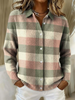 Grace | Cardigan de malha xadrez em tons pastel