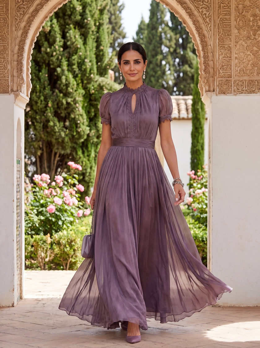 Diana | Vestido Maxi Fluido com Detalhes Delicados