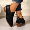 Rikke - Sapatos mocassins com bico fino e salto largo