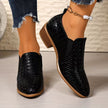 Rikke - Sapatos mocassins com bico fino e salto largo
