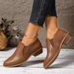 Rikke - Sapatos mocassins com bico fino e salto largo