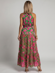 Vestido midi Rowen halter drapeado