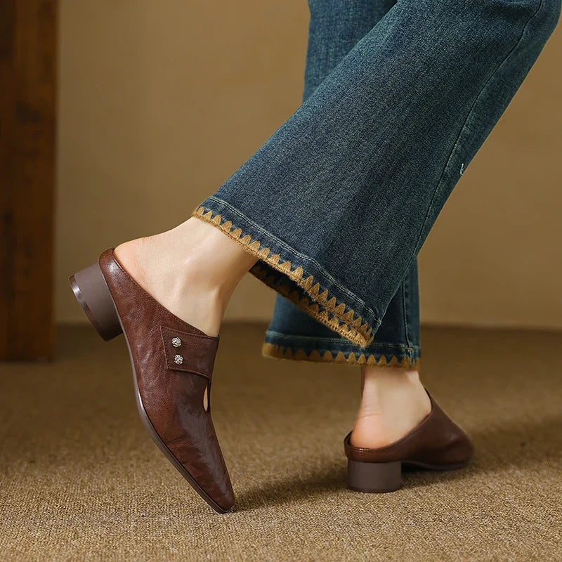Olga | Mules em Couro Verdadeiro