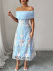 Vestido Noelia com bordado floral e elegância romântica