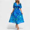Vestido Midi Floral Elegante feminino
