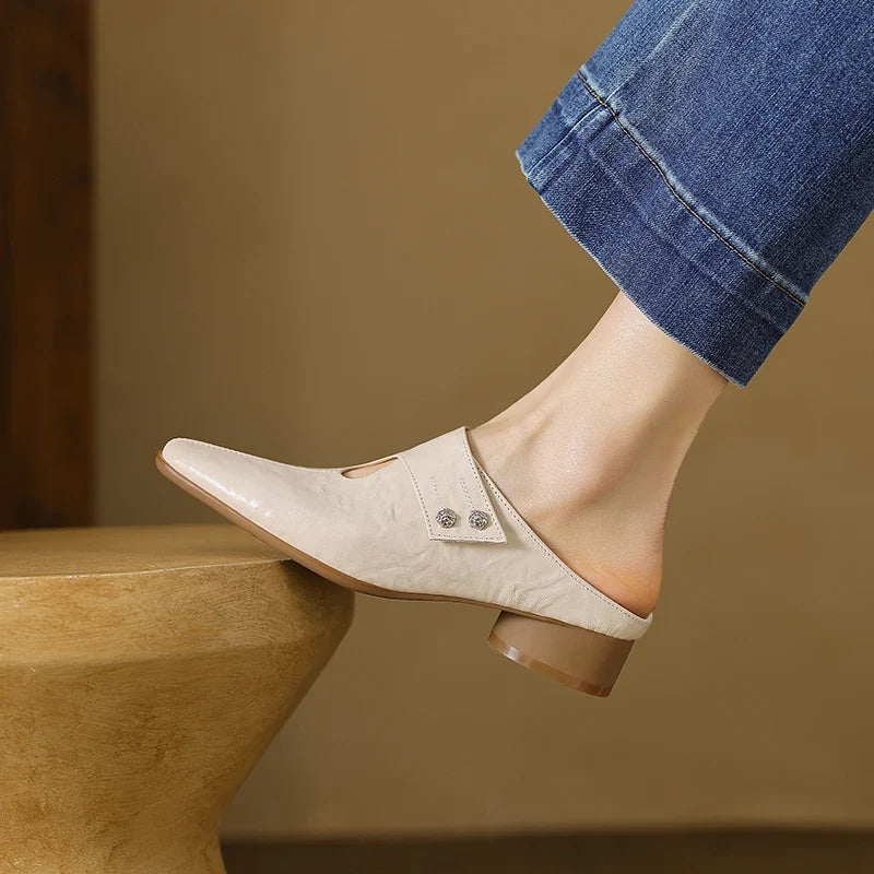 Olga | Mules em Couro Verdadeiro