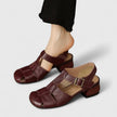 Marisa – Sapatos recortados em pele com salto baixo
